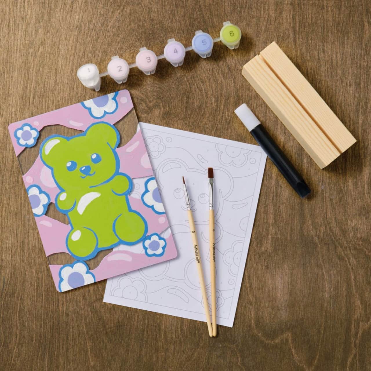 Kawaii Gummy Bear Paint-by-Number Acrylic Surface Kit by Artist's Loft®